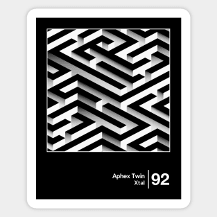 Aphex Twin - Xtal / Minimalist Style Graphic Design Sticker